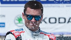 Jan Kopecký slaví triumf na Rallye Bohemia. Jan Kopecký slaví triumf na Rallye Bohemia.