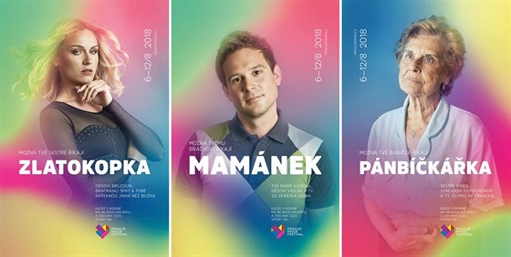 Plakáty k letonímu roníku festivalu Prague Pride
