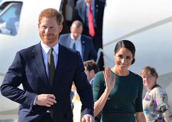 Princ Harry a vévodkyn Meghan na návtv Irska (Dublin, 10. ervence 2018)