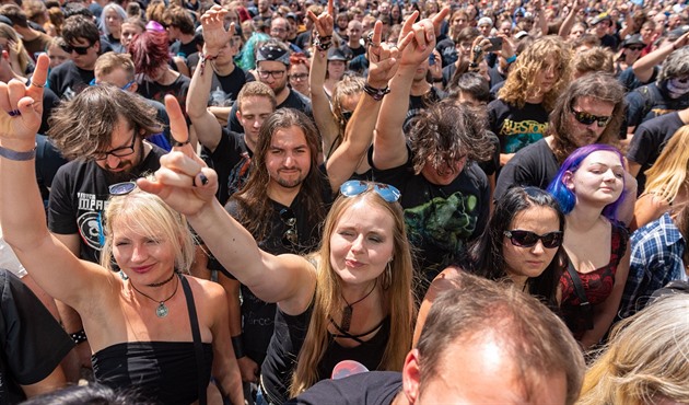 Fanouci na metalovém festivalu Masters of Rock 2018 ve Vizovicích.