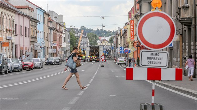 Opravy Budějovické ulice v Táboře (červenec 2018). Opravy Budějovické ulice v Táboře (červenec 2018).
