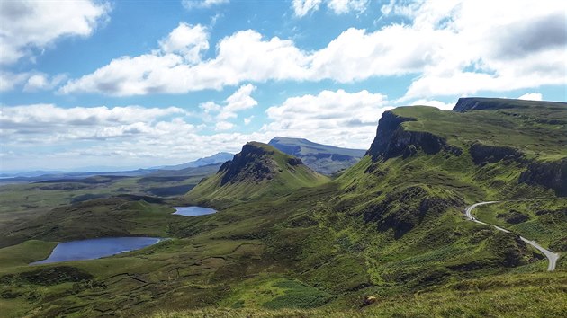 Výhledy na skalní formaci Quiraing rozhodně stály za to. Výhledy na skalní formaci Quiraing rozhodně stály za to.