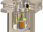 Schma reaktoru TWR-P s tepelnm vkonem 600 MW, kter by TerraPower mla...