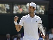 Dal zskan fiftn. Srbsk tenista Novak Djokovi zaal finle Wimbledonu...