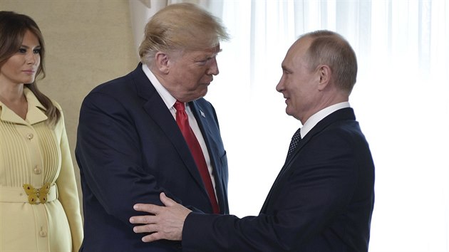 Rusk prezident Vladimir Putin a prezident USA Donald Trump po jednn mezi tyma oima v Helsinkch (16. ervence 2018)