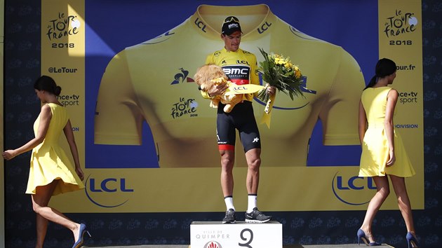 Greg van Avermaet udrel v pt etap lut dres pro ldra Tour de France.