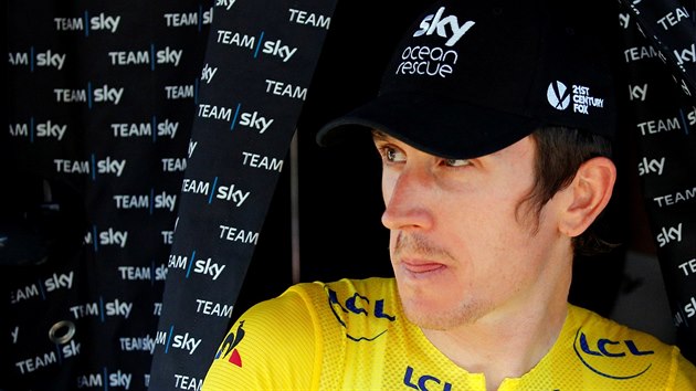 Geraint Thomas ped startem 12. etapy Tour de France.