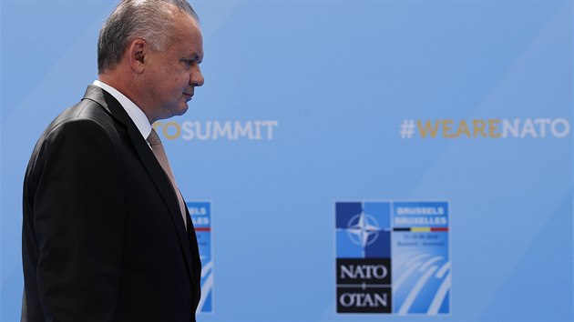 Slovensk prezident Andrej Kiska dorazil na summit NATO v Bruselu. (11. ervence 2018)