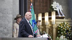 Předseda Ústavního soudu Pavel Rychetský hovoří na pohřbu Dagmar Burešové. (11.... Předseda Ústavního soudu Pavel Rychetský hovoří na pohřbu Dagmar Burešové. (11....