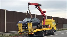 Hromadná nehoda ty aut na Kolínsku komplikovala dopravu