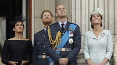 Vévodkyn Meghan, princ Harry, princ William a vévodkyn Kate (Londýn, 10....