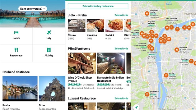Aplikace Tripadvisor Aplikace Tripadvisor