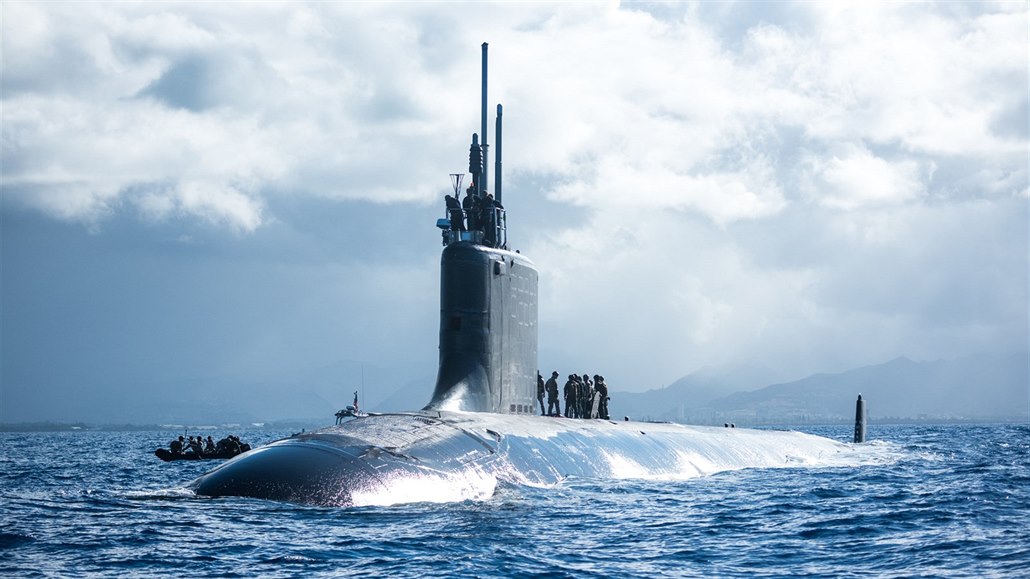 Americká ponorka USS Hawaii na manévrech RIMPAC 2018 u Havajských ostrov 