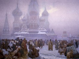 Alfons Mucha: Zruení nevolnictví na Rusi (1861), (1914, vajená tempera, olej,...