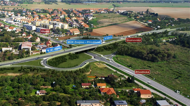 Mezi centrem Znojma a čtvrtí Přímětice začala vznikat mimoúrovňová křižovatka s chystaným obchvatem.