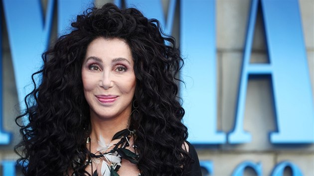 Cher na premie filmu Mamma Mia! Here We Go Again (Londn, 16. ervence 2018)