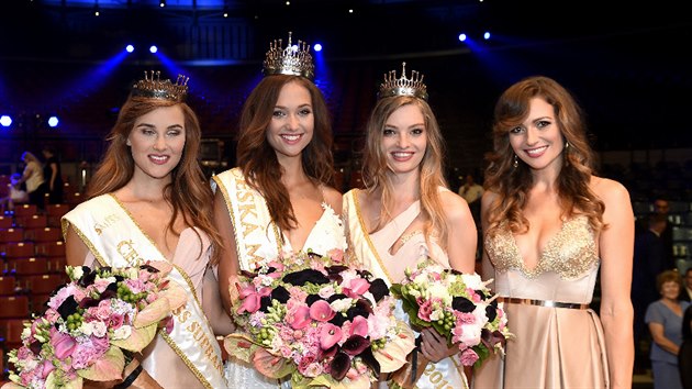 Vtzky esk Miss 2018 Jana ikov, Lea teflkov, Tereza Kivnkov a Eva erekov na finle soute krsy