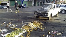 Útok v Suvajdě se odehrál v blízkosti rušného tržiště, kde se odpálil... Útok v Suvajdě se odehrál v blízkosti rušného tržiště, kde se odpálil...