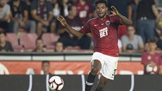 Sparťanský útočník Benjamin Tetteh během zápasu úvodního ligového kola proti... Sparťanský útočník Benjamin Tetteh během zápasu úvodního ligového kola proti...