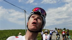 Bohuel nasazení slzného plynu odnesli samotní cyklisté, Chrise Frooma zachytil...