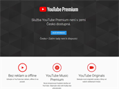 Sluzba YouTube Premium zatím není v esku dostupná.