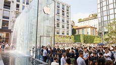 Obchod Apple Store na italském Piazza Liberty v Miláně Obchod Apple Store na italském Piazza Liberty v Miláně
