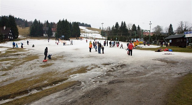 Skiareál v Bedichov.