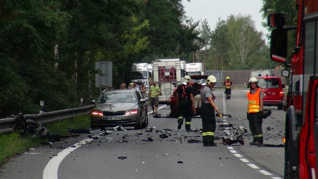 Hromadn nehoda v Bystici u Beneova. (9.8.2018)