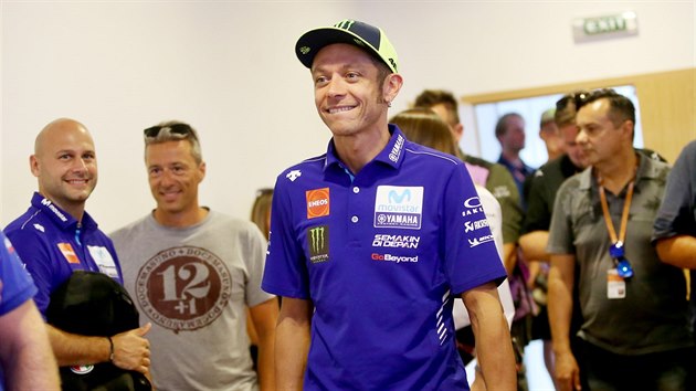 Valentino Rossi na tiskov konferenci v Brn