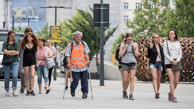 Komentovanou prohldku Ostravy vedl bezdomovec Even.