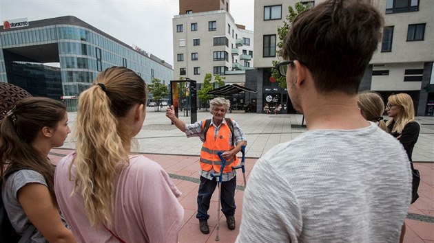 Komentovanou prohldku Ostravy vedl bezdomovec Even.