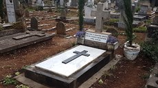 Etiopský hrob eského právního experta Frantika Rouka po rekonstrukci.