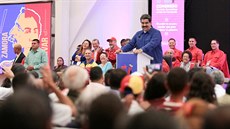 Maduro na sjezdu vládní strany v Caracasu (30.7.2018) Maduro na sjezdu vládní strany v Caracasu (30.7.2018)