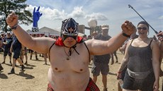 Návštěvník metalového festivalu Wacken Open Air (1.srpna 2018) Návštěvník metalového festivalu Wacken Open Air (1.srpna 2018)