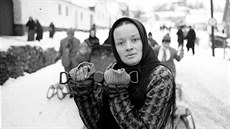 Jana Brejchová při natáčení filmu v Havlíčkově Borové. Jana Brejchová při natáčení filmu v Havlíčkově Borové.