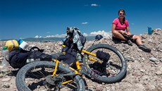 Pestávka na obd za kazasko-kyrgyzskými hranicemi. Kegen, Kazachstán