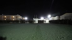 Pieta na základn Bagrám v afghánské provincii Parván za ti eské vojáky,...