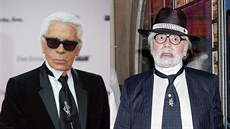 Karl Lagerfeld v letech 2013 a 2018