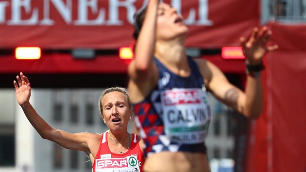 Eva Vrabcov Nvltov dobhla na evropskm ampiontu v Berln tet na maratonsk trati.