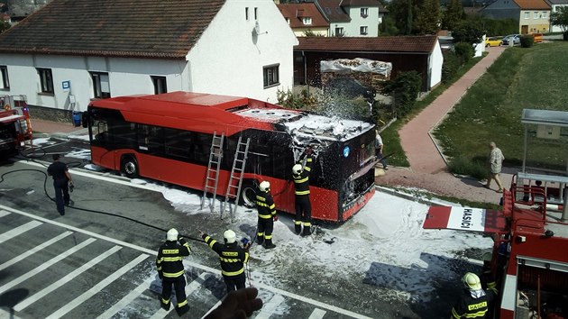 V Hrdjovicch u eskch Budjovic hoel autobus MHD.