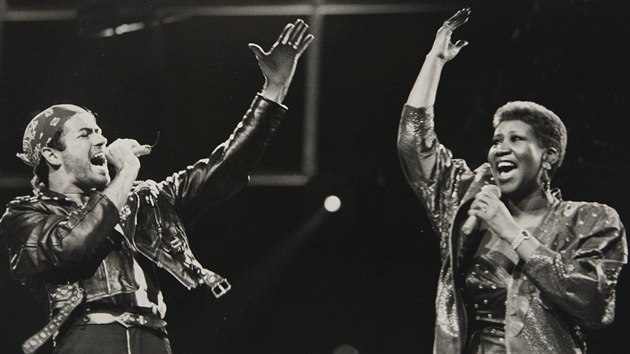 George Michael a Aretha Franklinov (Auburn Hills, 30. srpna 1988)
