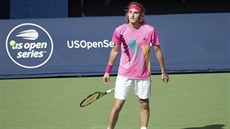 Stefanos Tsitsipas po vítězném čtvrtfinále v Torontu. Stefanos Tsitsipas po vítězném čtvrtfinále v Torontu.