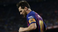 Barcelonský kapitán Lionel Messi v průběhu utkání proti Alavés. Barcelonský kapitán Lionel Messi v průběhu utkání proti Alavés.