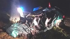 Citroën Saxo se poblíž Třeboně střetl s kamionem. Řidič osobního vozu nehodu... Citroën Saxo se poblíž Třeboně střetl s kamionem. Řidič osobního vozu nehodu...