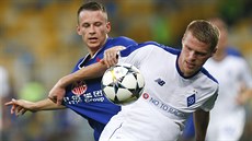 Mykyta Burda z Dynama Kyjev a slávista Jan Sýkora v odvetě 3. předkola Ligy... Mykyta Burda z Dynama Kyjev a slávista Jan Sýkora v odvetě 3. předkola Ligy...