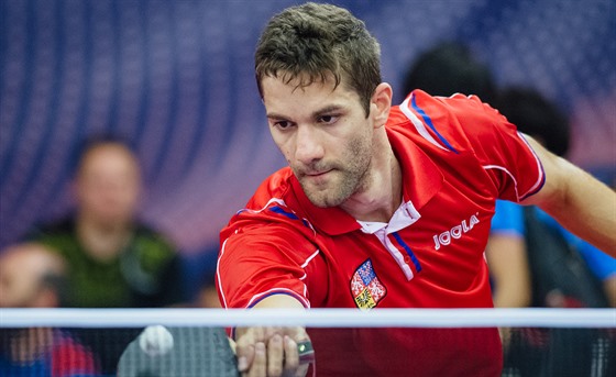 Stolní tenista Lubomír Janaík v kvalifikaci Czech Open