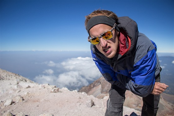 Matou Rucki na vrcholu mexické sopky Iztaccíhuatl (5 230m)