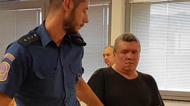 Obalovan Ji Jedlika u steckho krajskho soudu (22.8.2018).