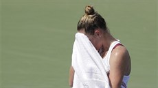 Kristýna Plíšková v úvodním setu prvního kola US Open dostala kanára. Kristýna Plíšková v úvodním setu prvního kola US Open dostala kanára.
