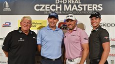 Zleva John Daly, Pádraig Harrington, Lee Westwood a Danny Willett na tiskové... Zleva John Daly, Pádraig Harrington, Lee Westwood a Danny Willett na tiskové...